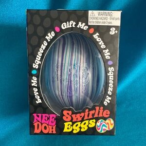 NeeDoh blue-purple swirlie marbled egg